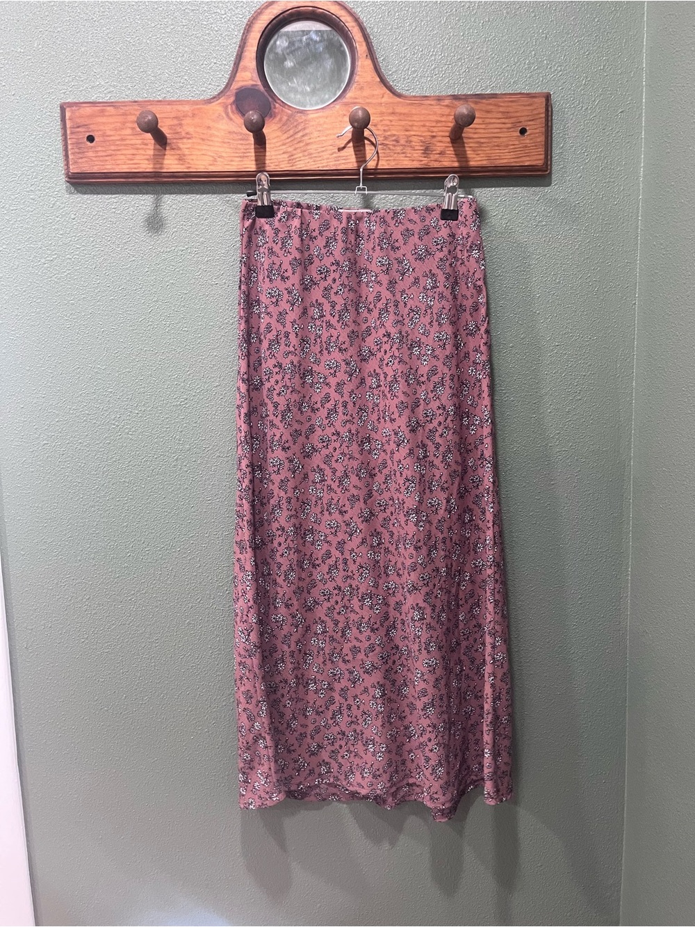Women's Dusty Rose Floral Maxi Skirt